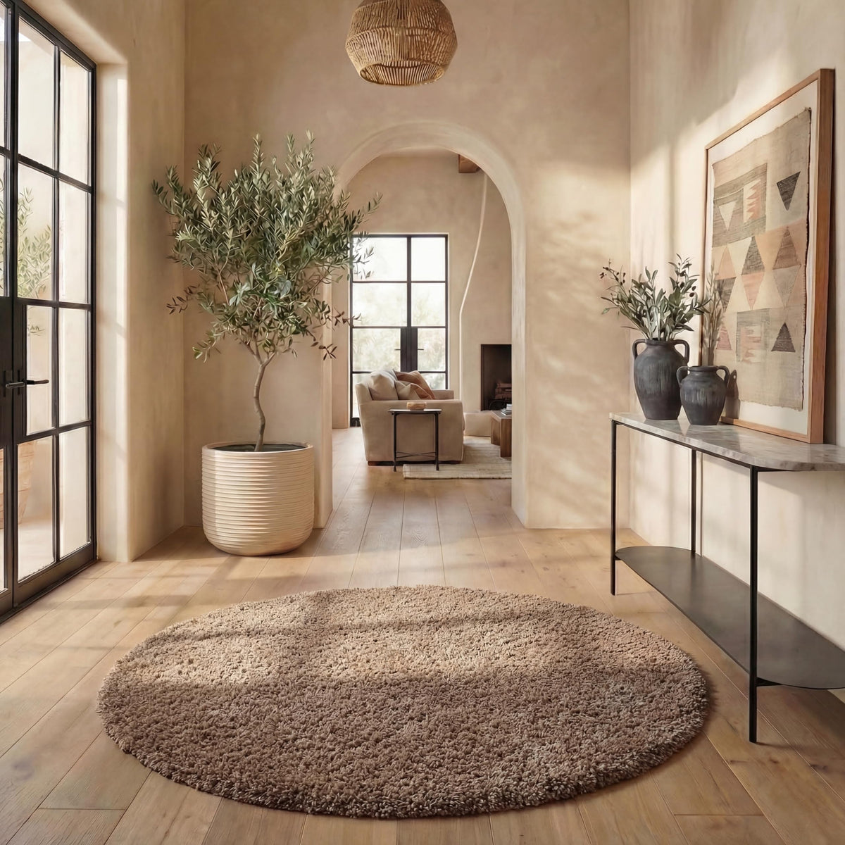 SAFAVIEH California Shag Collection Area Rug - 8' x 10', Ivory, Non-Shedding & Easy to Clean, Ultra Plush Thick Pile, Ideal for Living Room, Bedroom, Dining Space (SG151-1212)