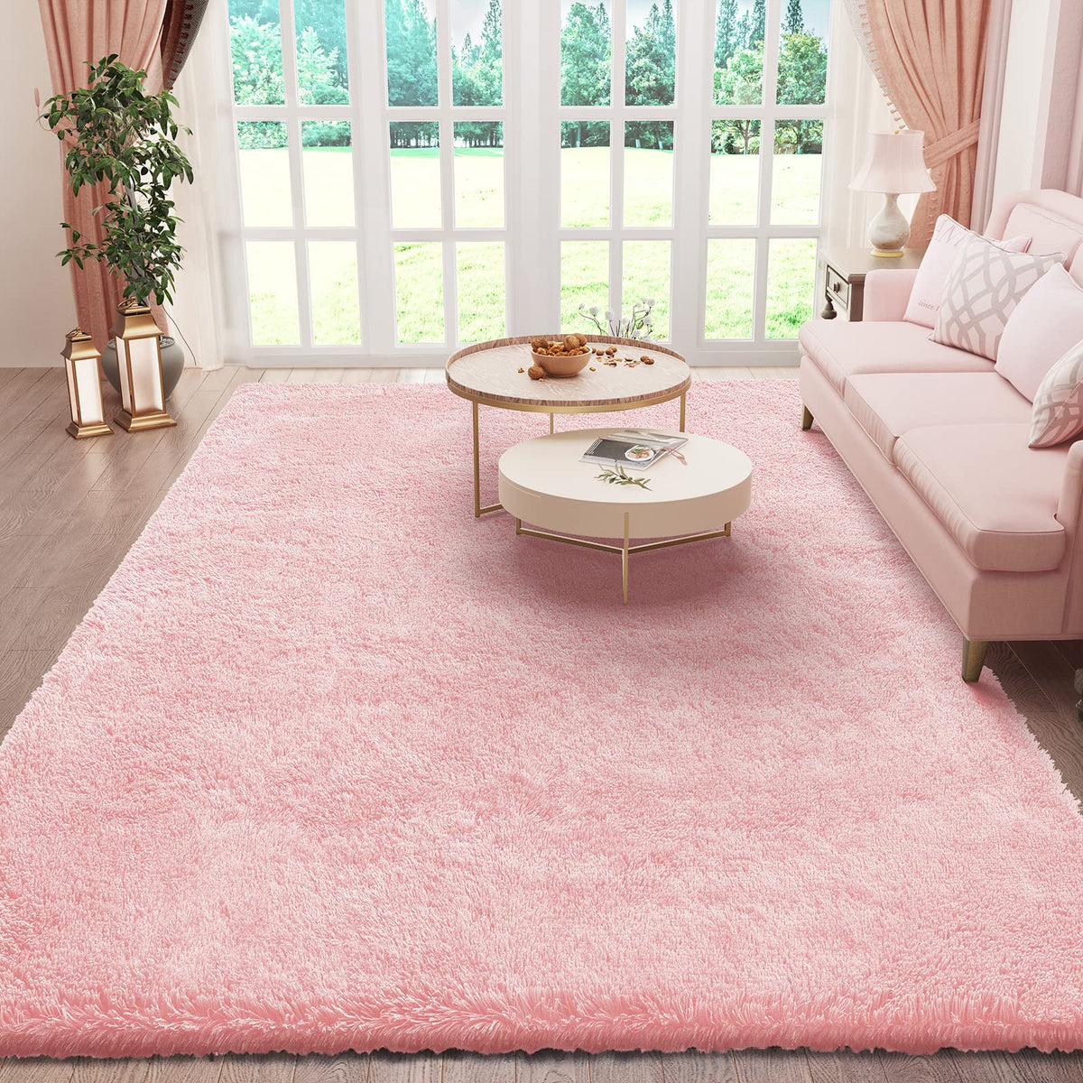Ophanie Area Rugs for Living Room Bedroom, Washable Non-Slip Fluffy Soft Grey Shag Carpet, Indoor Floor Gray 4x6 Fuzzy Shaggy Living Room Plush Rug for Kids Home Dorm Decor Aesthetic