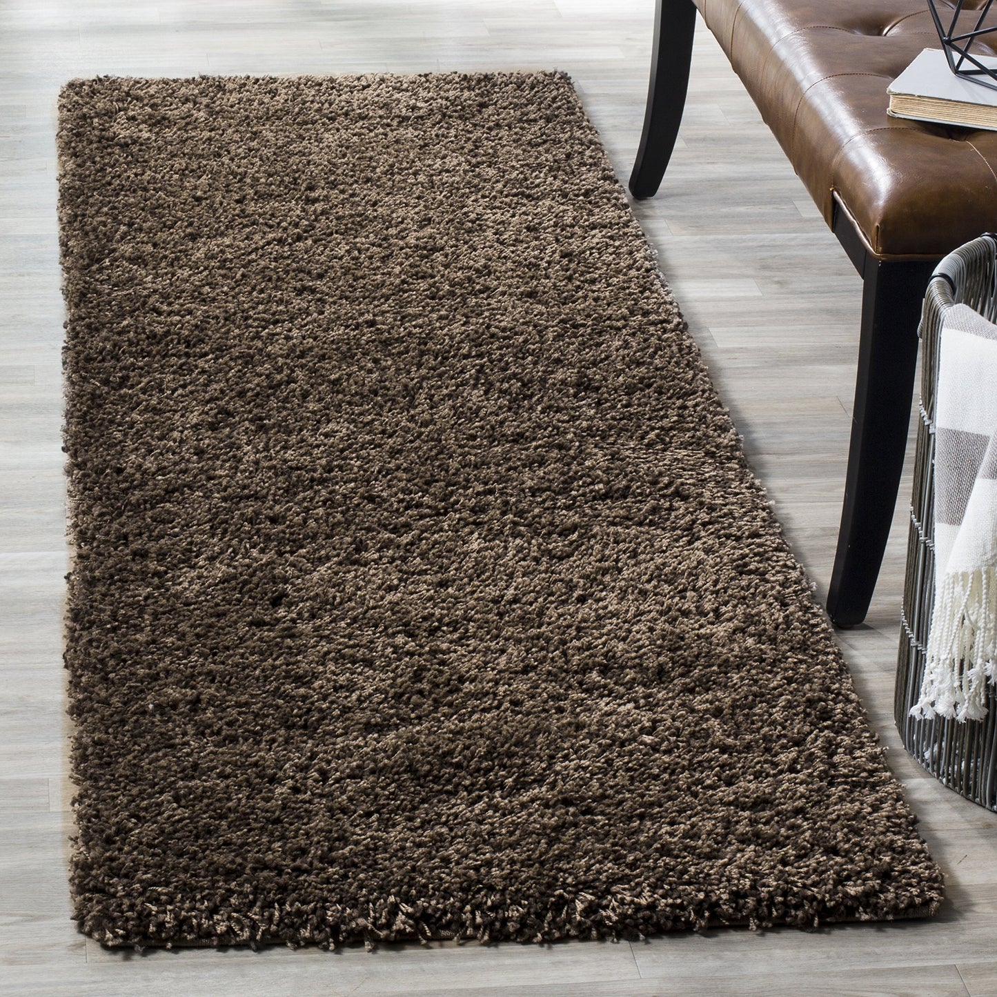 SAFAVIEH California Shag Collection Area Rug - 8' x 10', Ivory, Non-Shedding & Easy to Clean, Ultra Plush Thick Pile, Ideal for Living Room, Bedroom, Dining Space (SG151-1212)