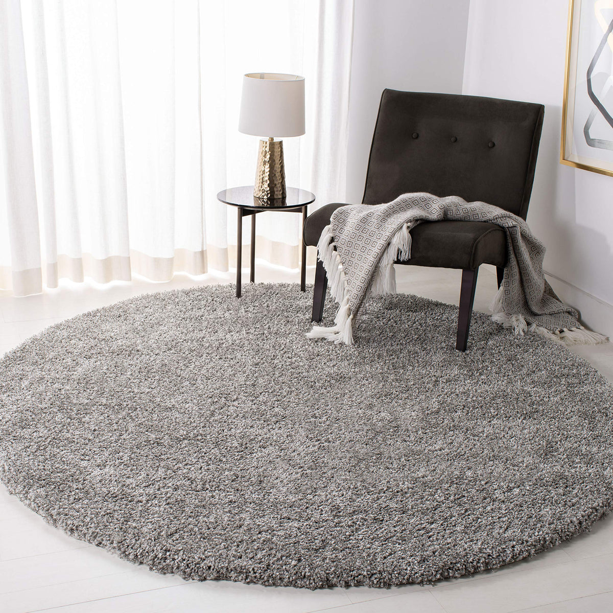 SAFAVIEH California Shag Collection Area Rug - 8' x 10', Ivory, Non-Shedding & Easy to Clean, Ultra Plush Thick Pile, Ideal for Living Room, Bedroom, Dining Space (SG151-1212)
