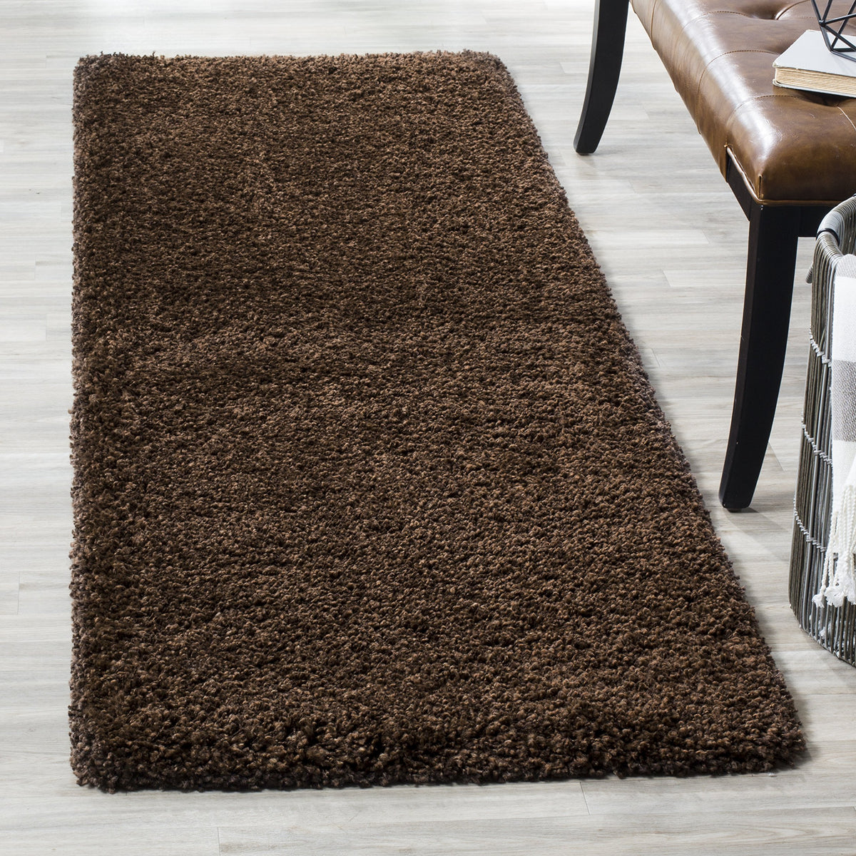 SAFAVIEH California Shag Collection Area Rug - 8' x 10', Ivory, Non-Shedding & Easy to Clean, Ultra Plush Thick Pile, Ideal for Living Room, Bedroom, Dining Space (SG151-1212)