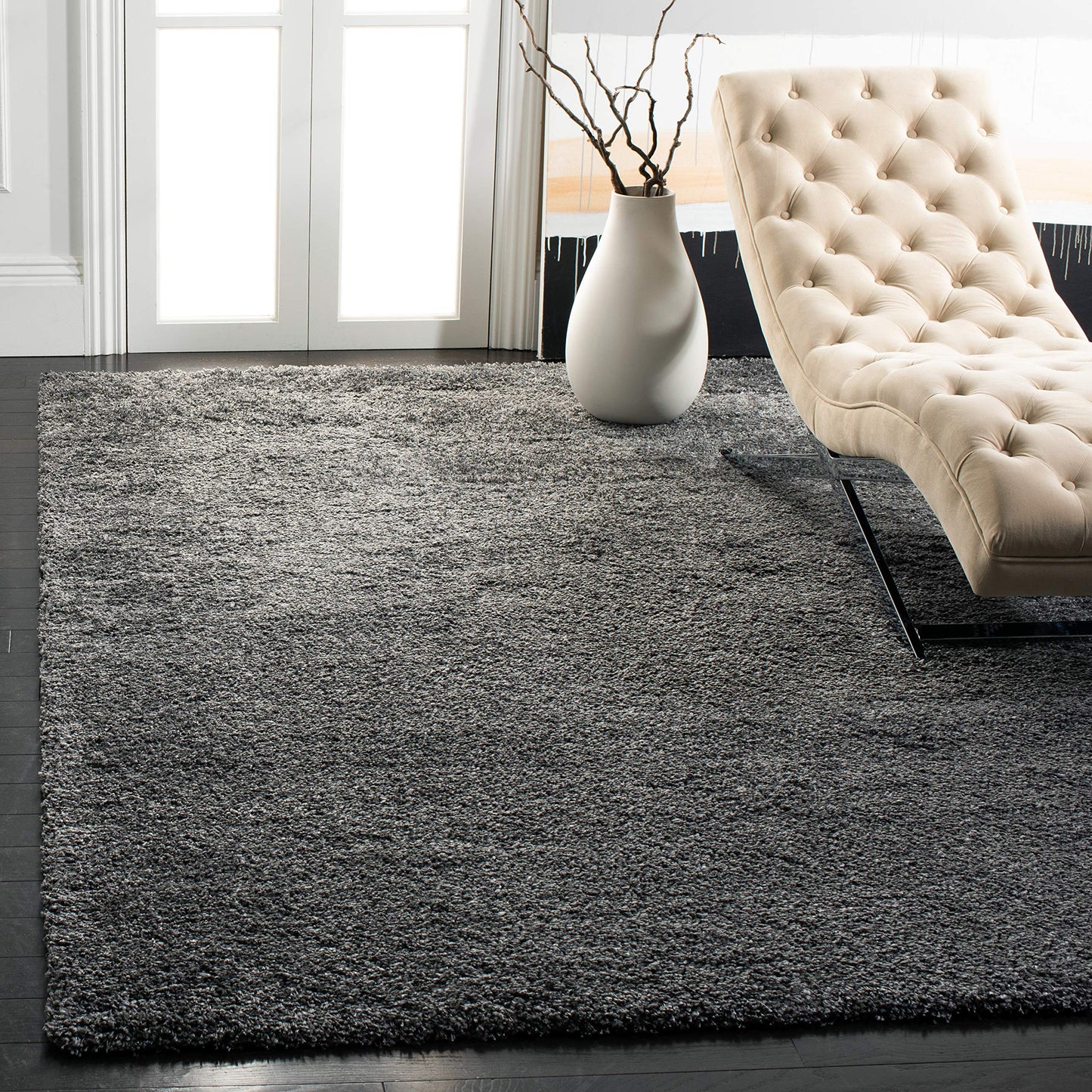 SAFAVIEH California Shag Collection Area Rug - 8' x 10', Ivory, Non-Shedding & Easy to Clean, Ultra Plush Thick Pile, Ideal for Living Room, Bedroom, Dining Space (SG151-1212)