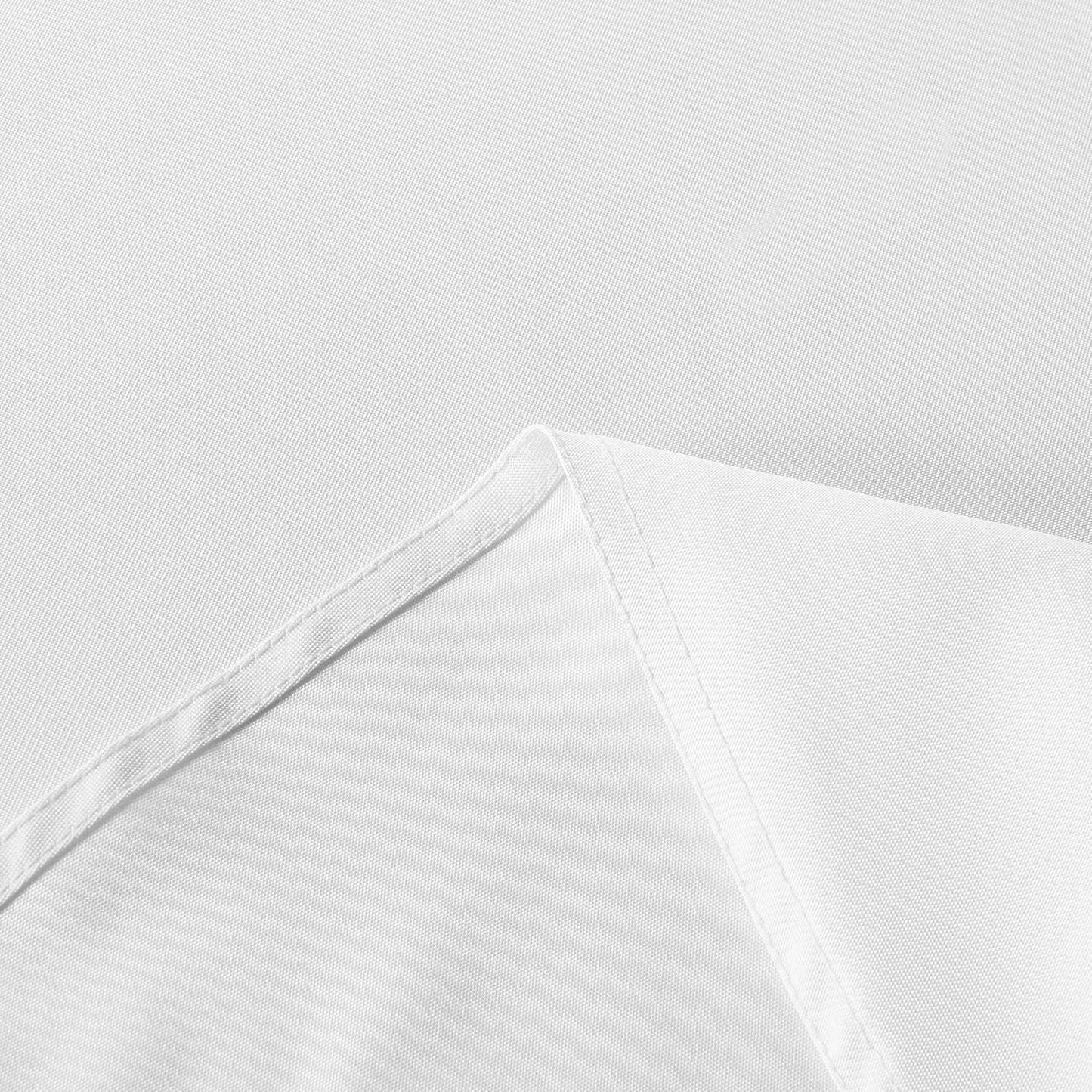 sancua White Round Tablecloth 60 Inch Diameter for 20-48 Inch Tables | Water Resistant Spill Proof, Washable Polyester Cloth Decorative Fabric Cover, For Dining, Buffet Parties and Camping