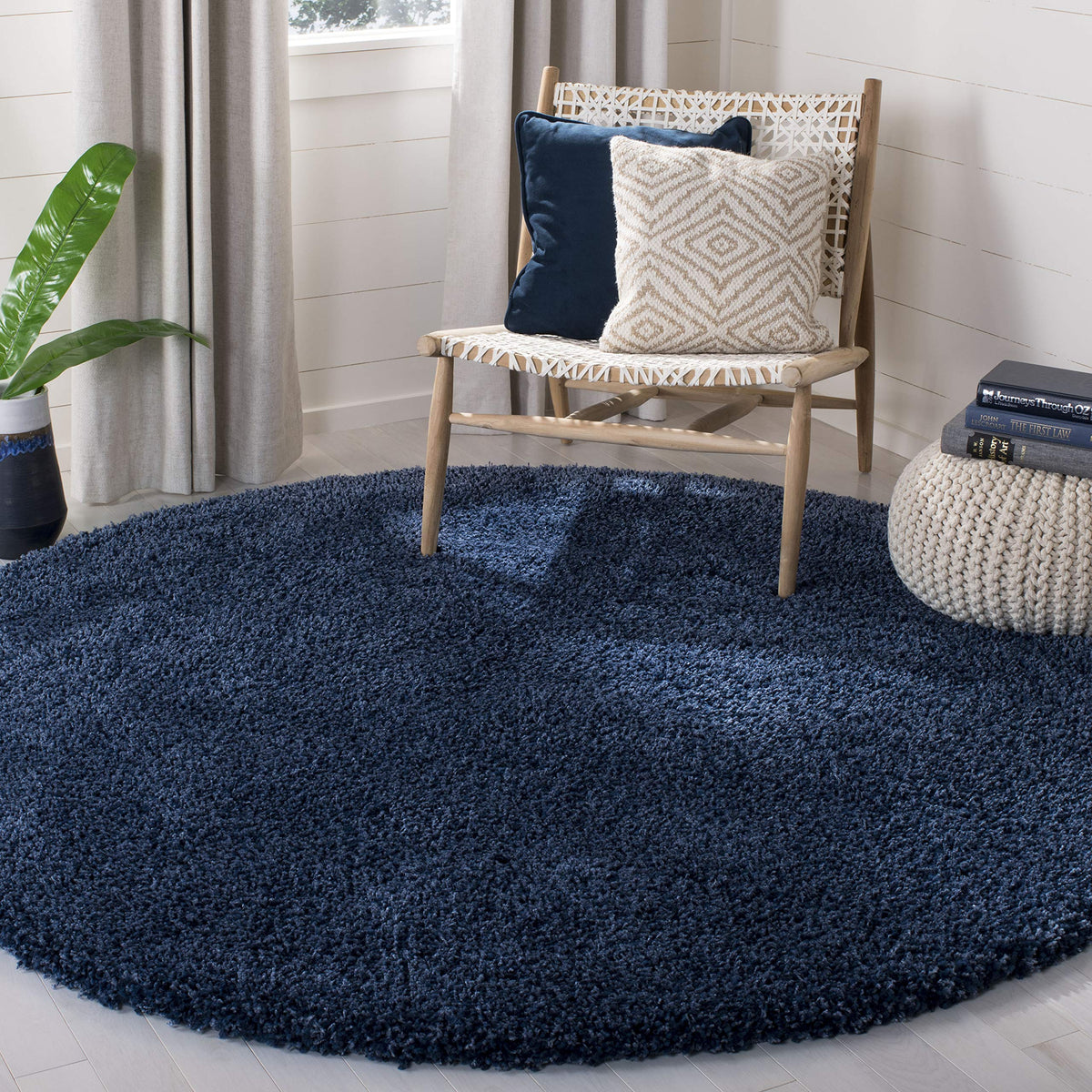 SAFAVIEH California Shag Collection Area Rug - 8' x 10', Ivory, Non-Shedding & Easy to Clean, Ultra Plush Thick Pile, Ideal for Living Room, Bedroom, Dining Space (SG151-1212)