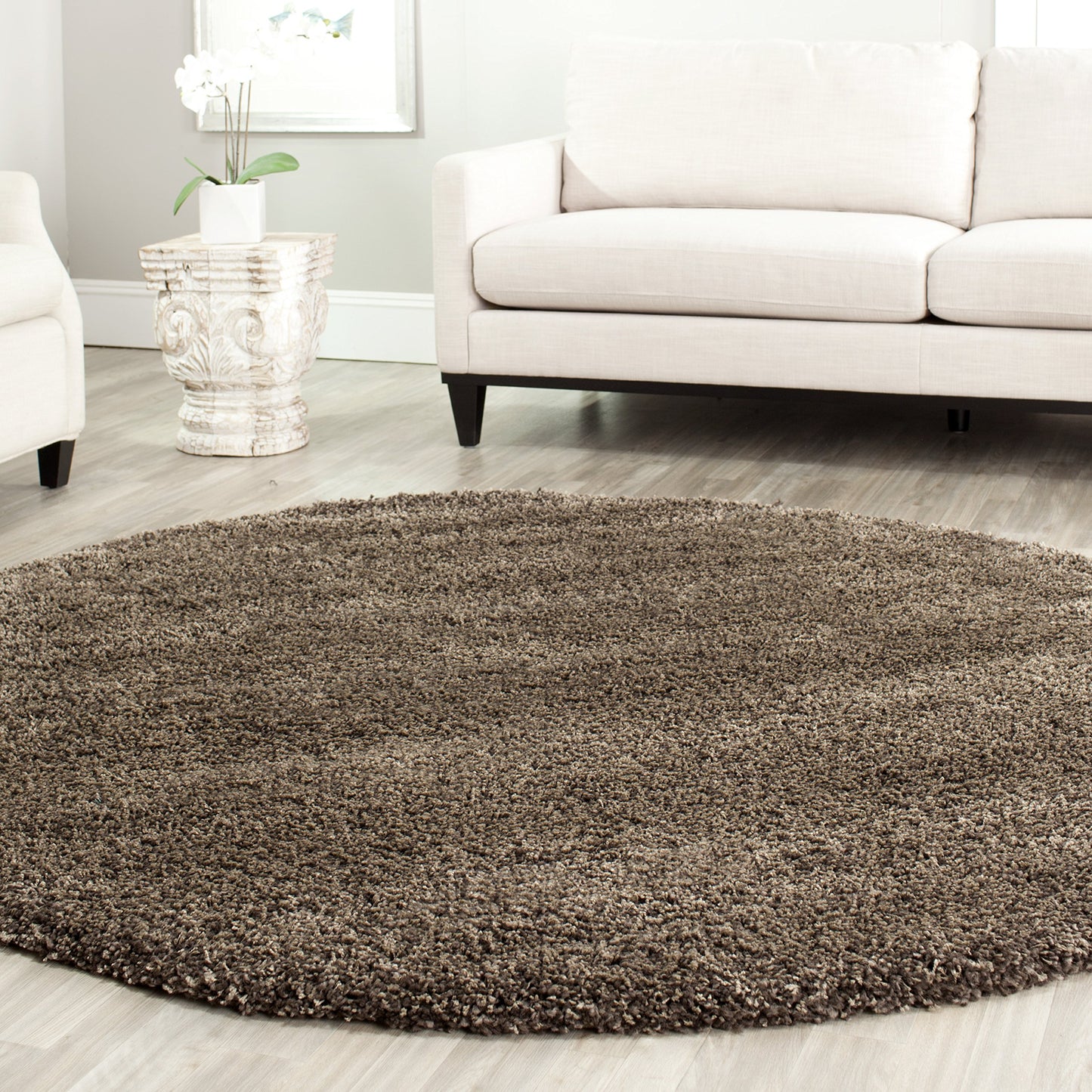 SAFAVIEH California Shag Collection Area Rug - 8' x 10', Ivory, Non-Shedding & Easy to Clean, Ultra Plush Thick Pile, Ideal for Living Room, Bedroom, Dining Space (SG151-1212)