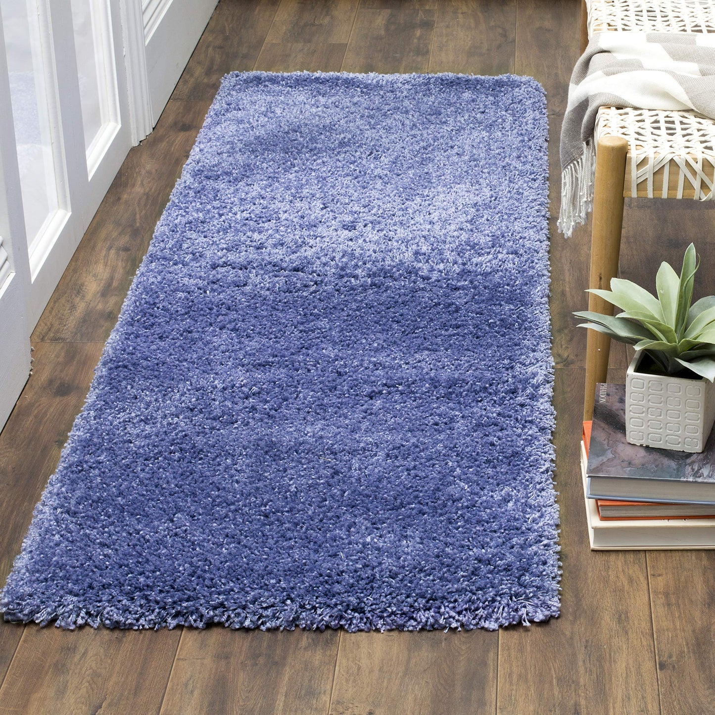 SAFAVIEH California Shag Collection Area Rug - 8' x 10', Ivory, Non-Shedding & Easy to Clean, Ultra Plush Thick Pile, Ideal for Living Room, Bedroom, Dining Space (SG151-1212)