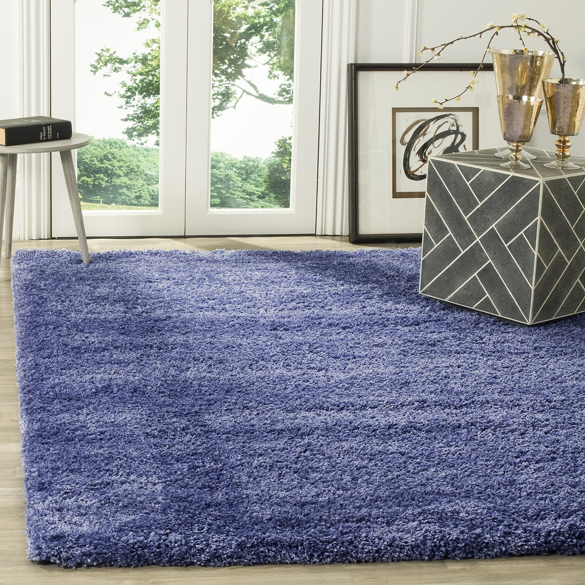SAFAVIEH California Shag Collection Area Rug - 8' x 10', Ivory, Non-Shedding & Easy to Clean, Ultra Plush Thick Pile, Ideal for Living Room, Bedroom, Dining Space (SG151-1212)