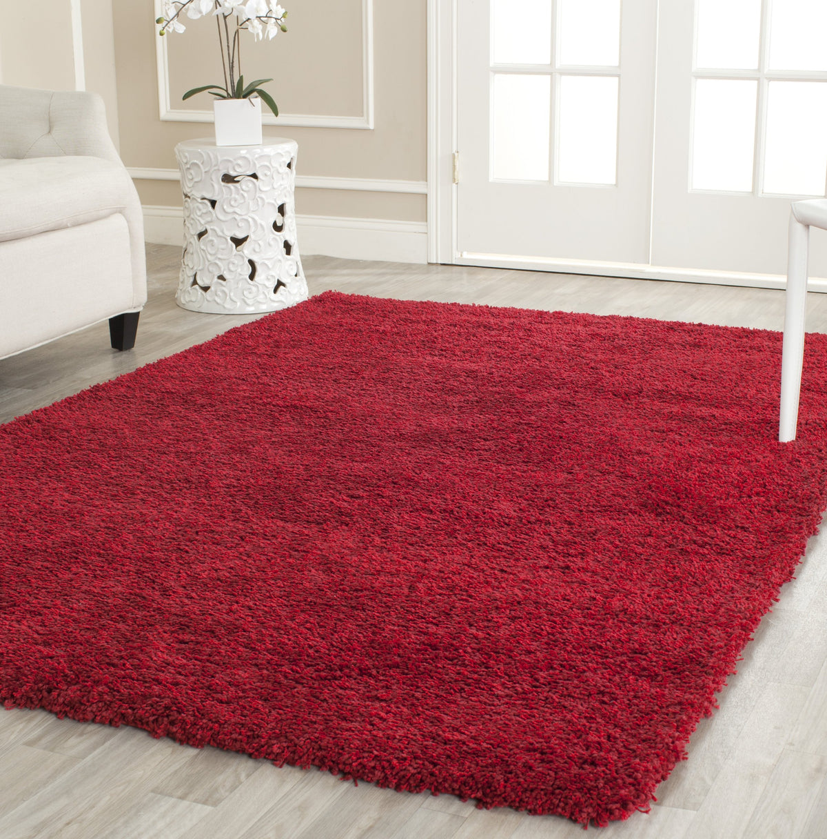 SAFAVIEH California Shag Collection Area Rug - 8' x 10', Ivory, Non-Shedding & Easy to Clean, Ultra Plush Thick Pile, Ideal for Living Room, Bedroom, Dining Space (SG151-1212)