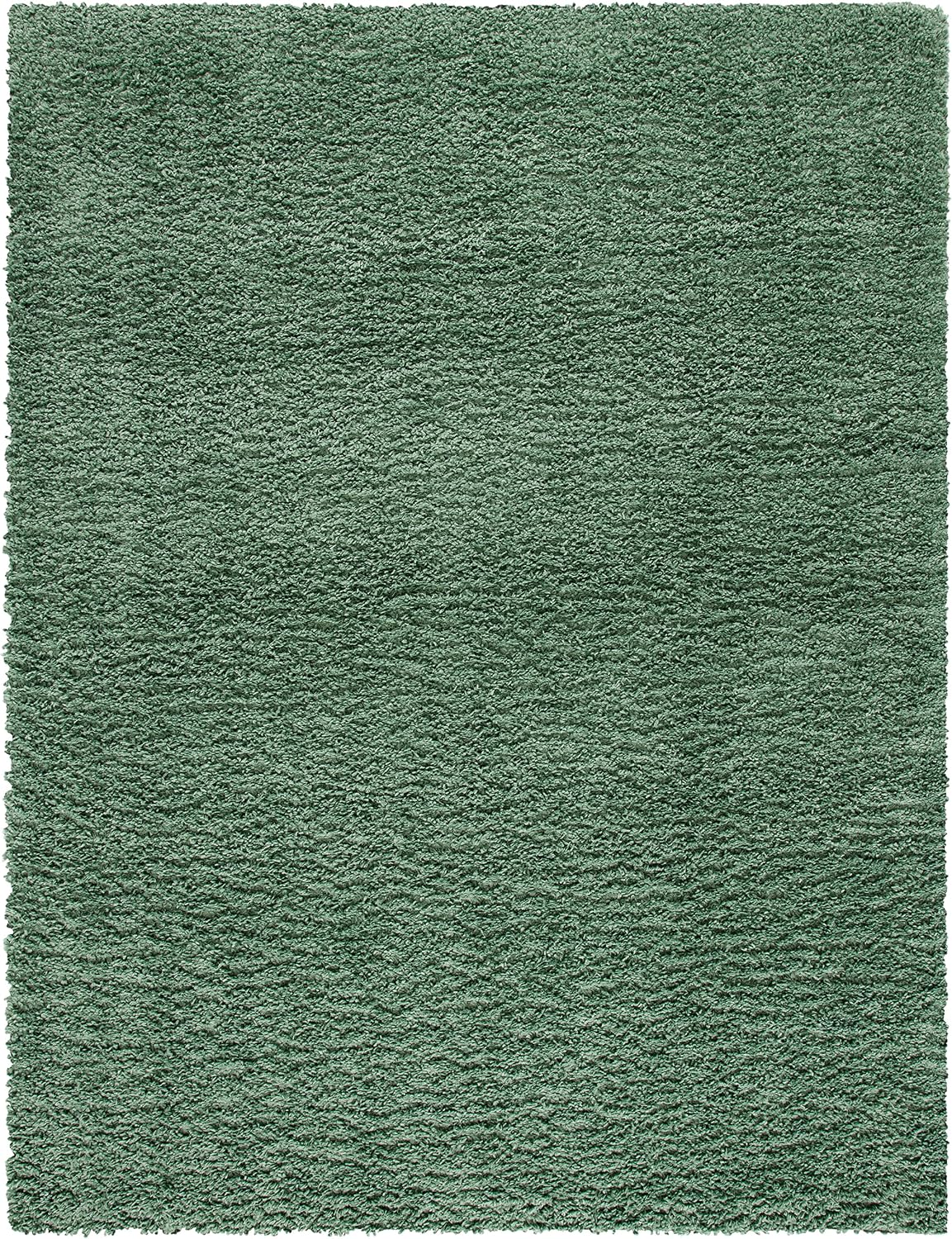 SAFAVIEH August Shag Collection Area Rug - 10' x 14', Green, Solid Design, Non-Shedding & Easy Care, 1.5-inch Thick Ideal for High Traffic Areas in Living Room, Bedroom (AUG200Y)