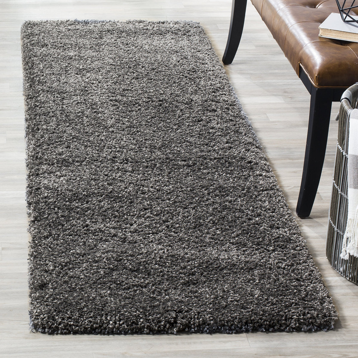 SAFAVIEH California Shag Collection Area Rug - 8' x 10', Ivory, Non-Shedding & Easy to Clean, Ultra Plush Thick Pile, Ideal for Living Room, Bedroom, Dining Space (SG151-1212)