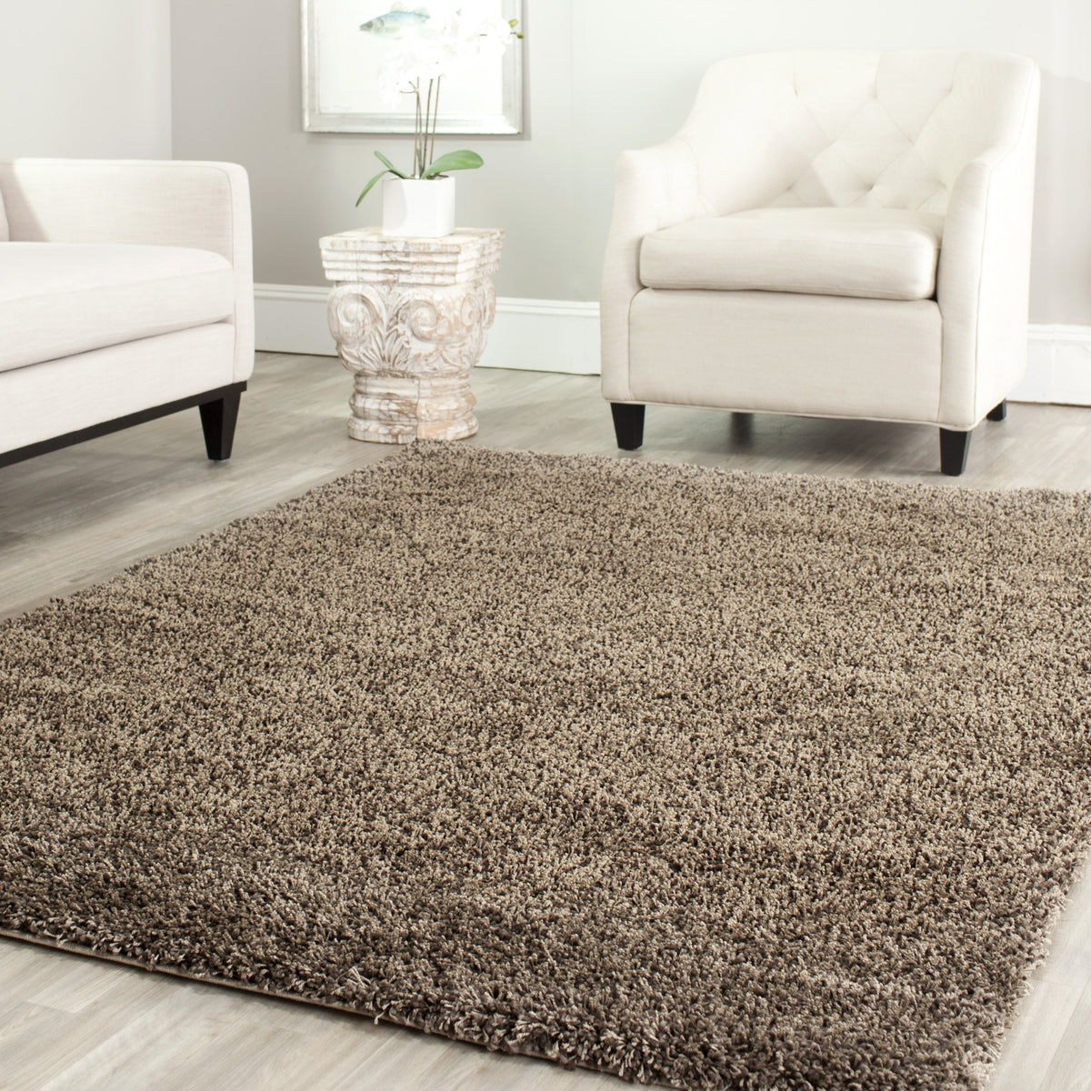 SAFAVIEH California Shag Collection Area Rug - 8' x 10', Ivory, Non-Shedding & Easy to Clean, Ultra Plush Thick Pile, Ideal for Living Room, Bedroom, Dining Space (SG151-1212)