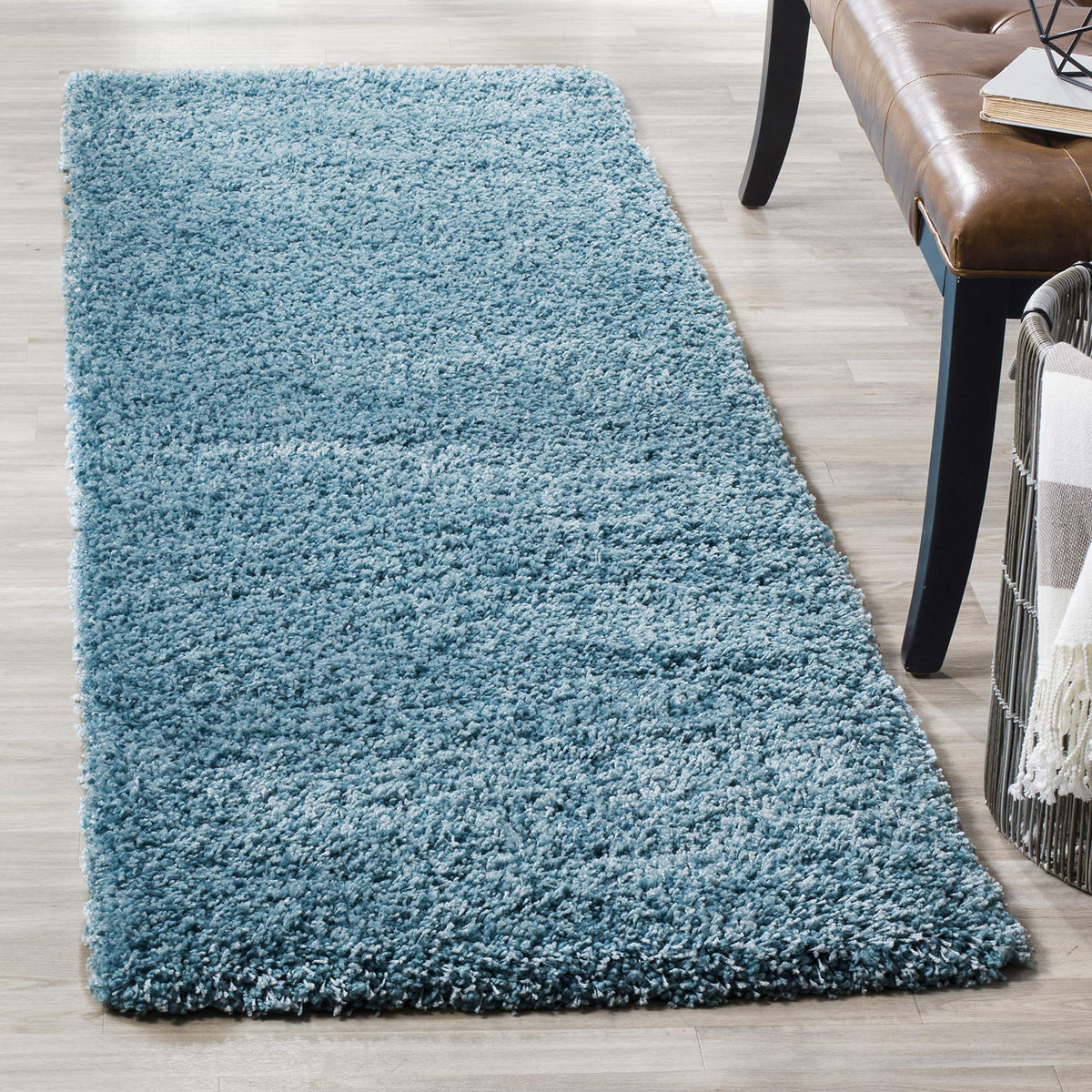 SAFAVIEH California Shag Collection Area Rug - 8' x 10', Ivory, Non-Shedding & Easy to Clean, Ultra Plush Thick Pile, Ideal for Living Room, Bedroom, Dining Space (SG151-1212)