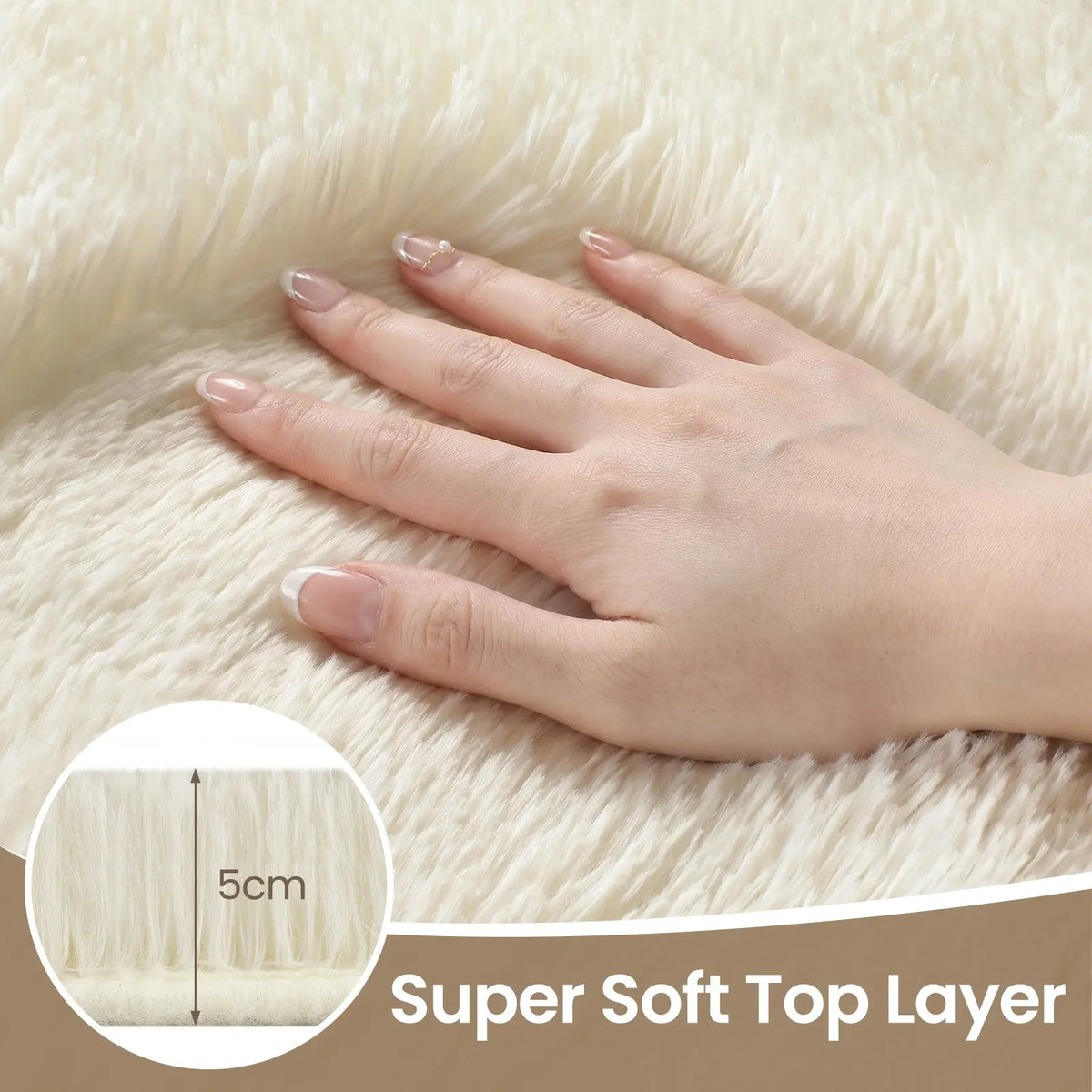 FAMVAL Large Fluffy Rug for Bedroom and Living Room, Long Plush Soft Area Rug with Non-Slip Backing, Modern Cozy Rug for Dorm Apartment Kids Room summerwins,back to school,dorm essentials,home decor,home essentials