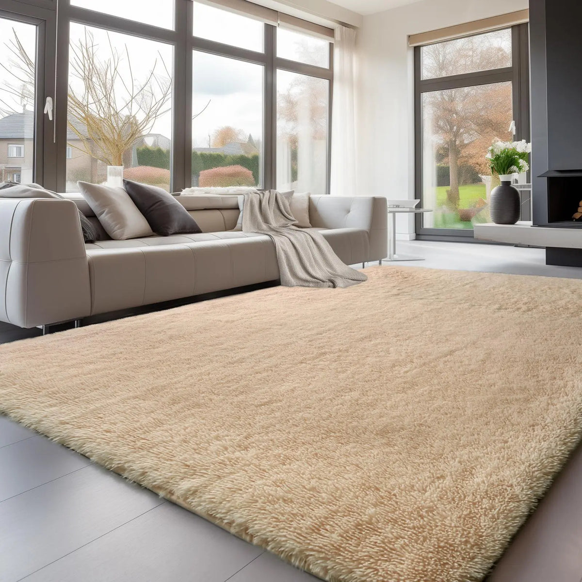 FAMVAL Super Soft Fluffy Area Rug, Modern Plush Non-Slip Rectangular Rug for Bedroom Living Room Nursery, Thick Cozy Carpet for Kids and Pets summerwins,back to school,dorm essentials,home decor,home essentials