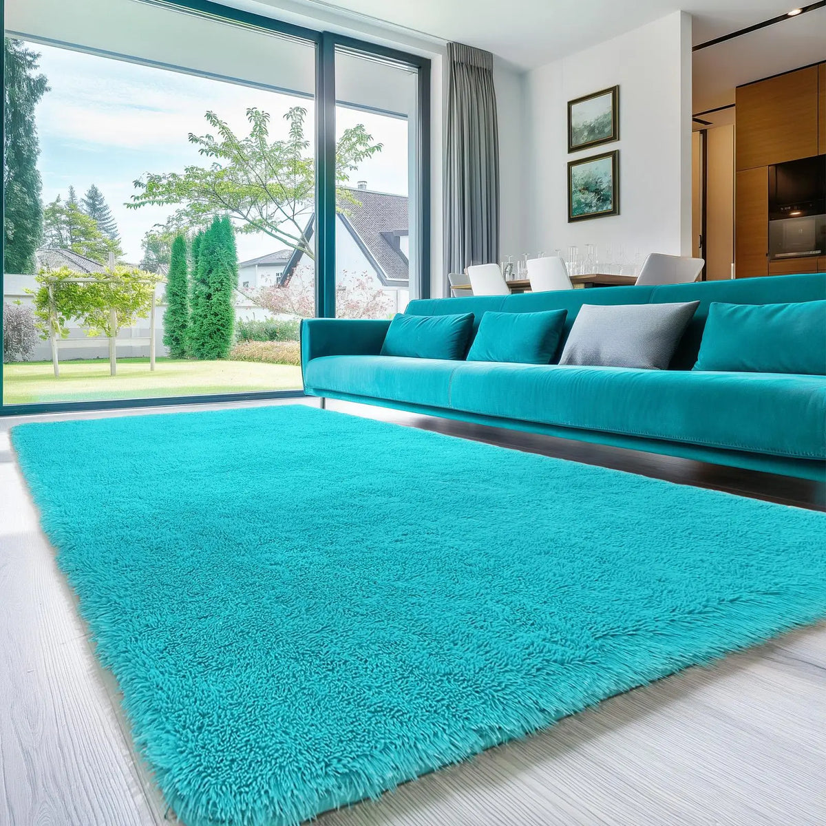 FAMVAL Super Soft Fluffy Area Rug, Modern Plush Non-Slip Rectangular Rug for Bedroom Living Room Nursery, Thick Cozy Carpet for Kids and Pets summerwins,back to school,dorm essentials,home decor,home essentials