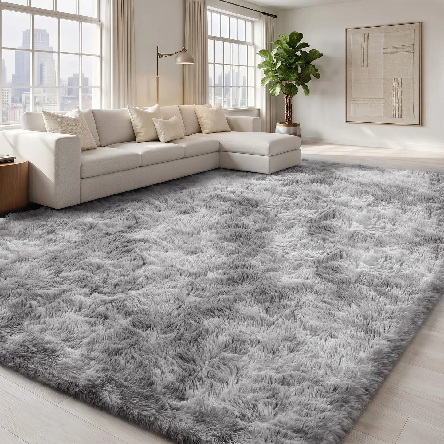 FAMVAL Super Soft Fluffy Area Rug, Modern Plush Non-Slip Rectangular Rug for Bedroom Living Room Nursery, Thick Cozy Carpet for Kids and Pets summerwins,back to school,dorm essentials,home decor,home essentials