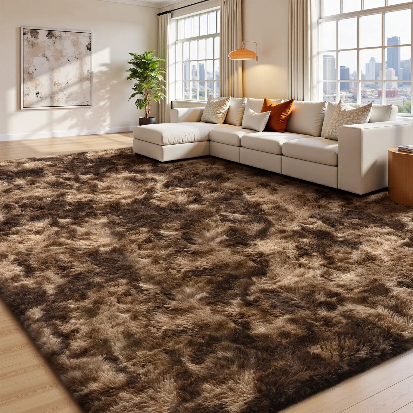 FAMVAL Super Soft Fluffy Area Rug, Modern Plush Non-Slip Rectangular Rug for Bedroom Living Room Nursery, Thick Cozy Carpet for Kids and Pets summerwins,back to school,dorm essentials,home decor,home essentials