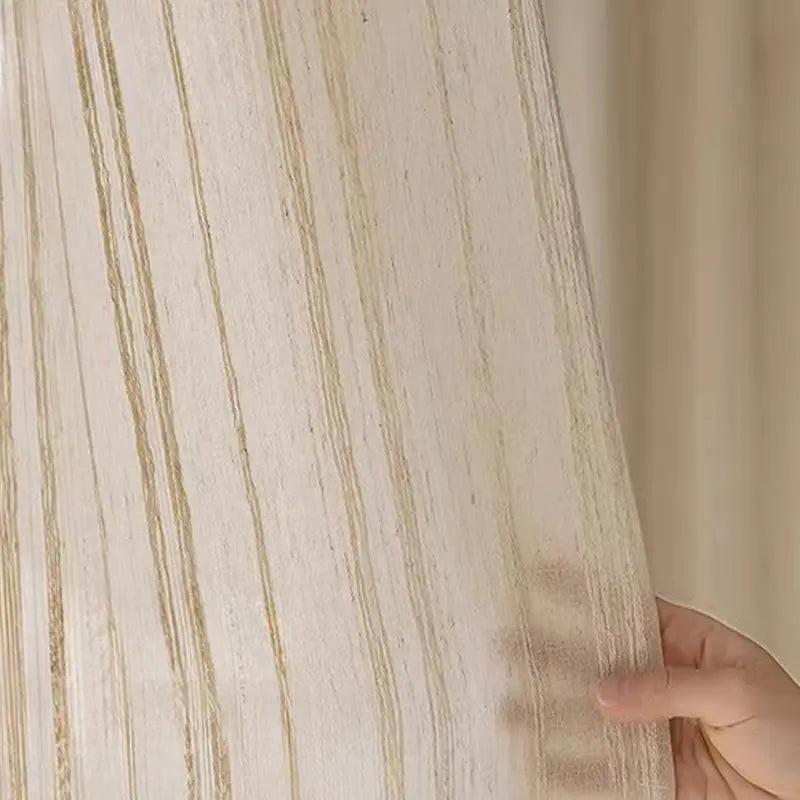 French Dream Gauze Curtain, 1 Count Transparent & Non-transparent Curtain, High-end Light Luxury Curtain & Screen Decoration Items for Home Living Room Bedroom Interior Decorations